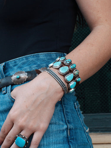 Dan Morgan Leather & Turquoise Bracelet
