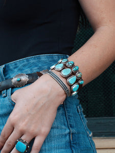 Dan Morgan Leather & Turquoise Bracelet