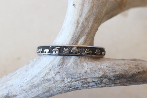 Silver Story Teller Cuff