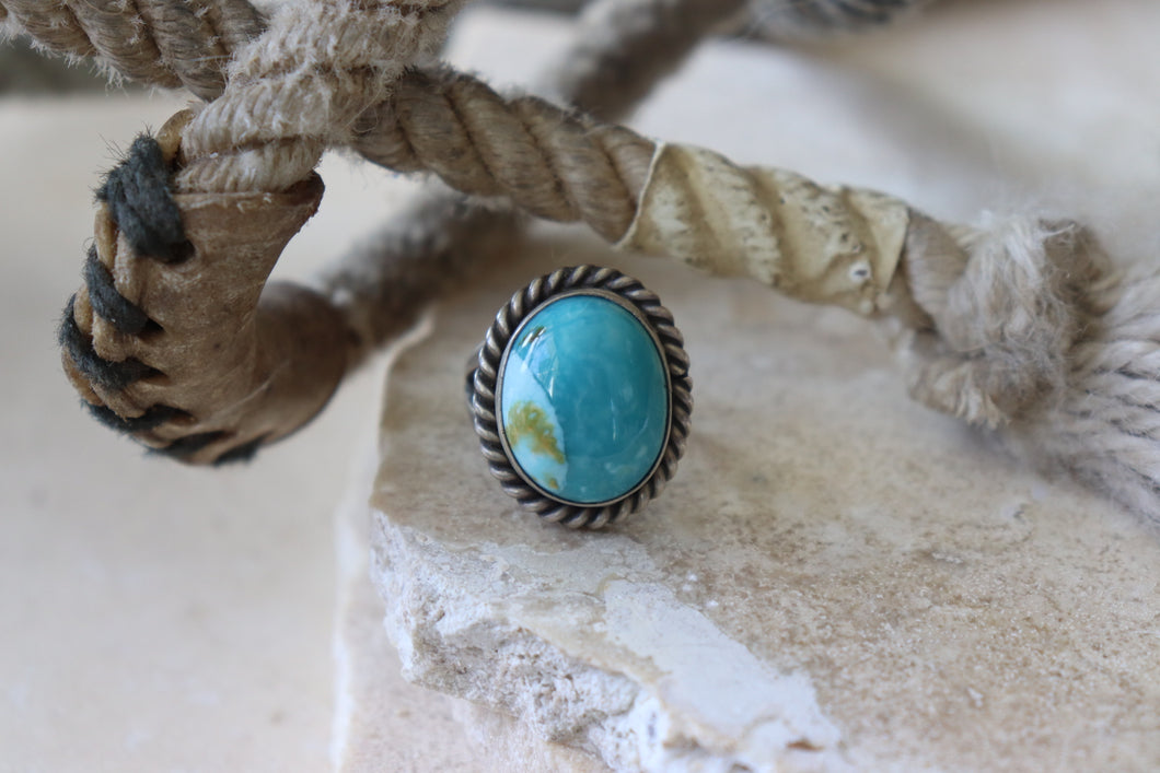 Turquoise Rope Ring