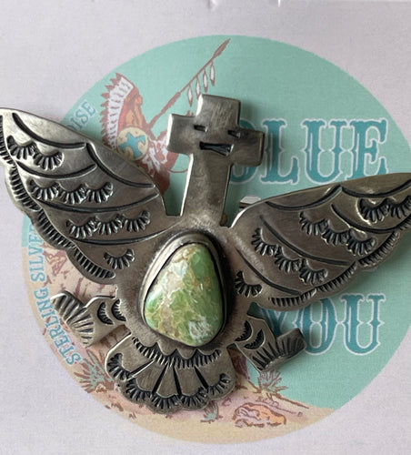 Nevada Turquoise Pin by Bobby Johnson