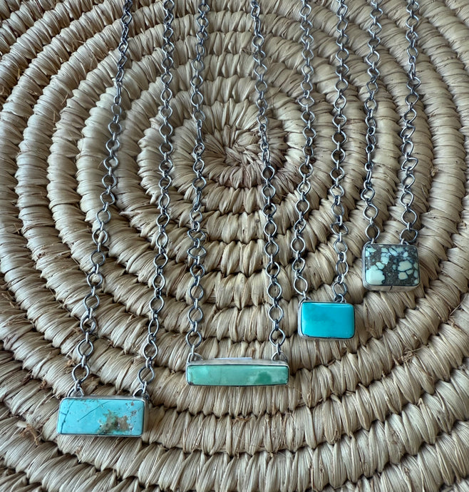 Turquoise Bar Necklaces