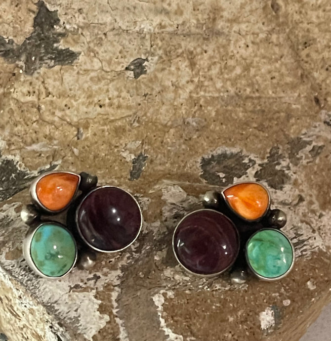 Dave Skeets Multi Stone Earrings