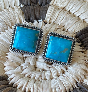 Judith Dixon Navajo Square Earrings