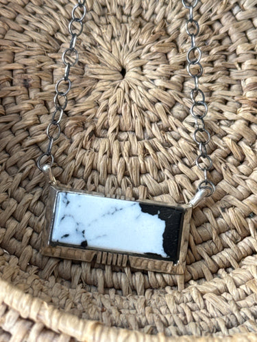 White Buffalo Bar Necklace
