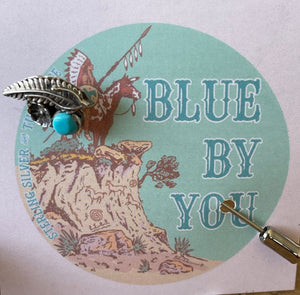 Feather and Flower stick Pin