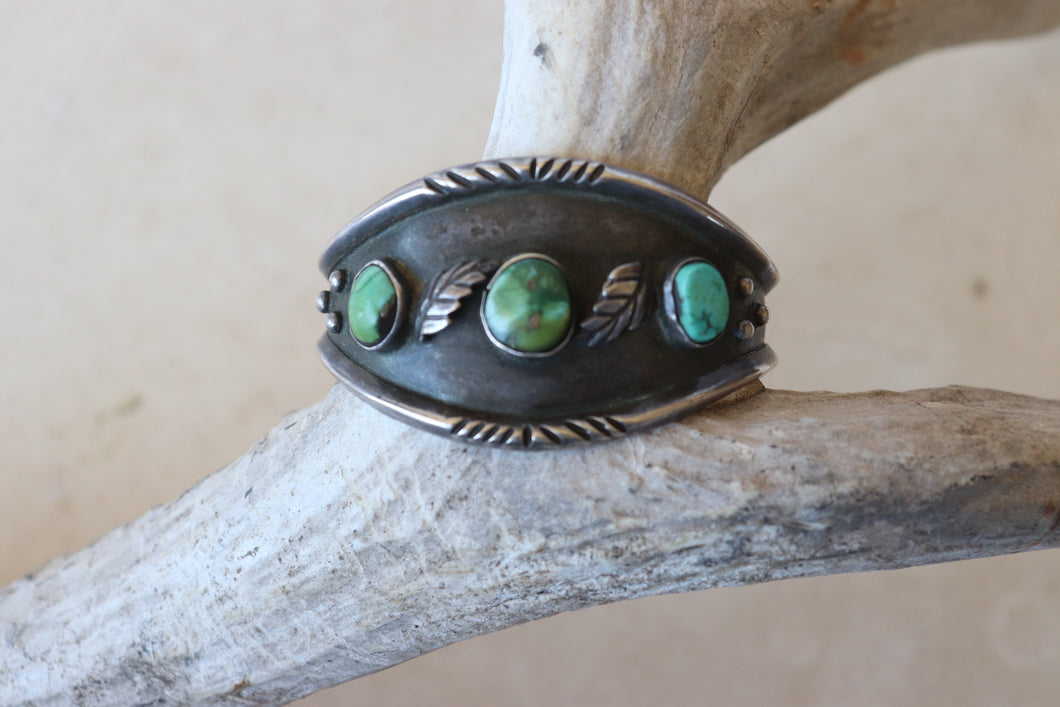 Free form Navajo Green Turquoise Cuff