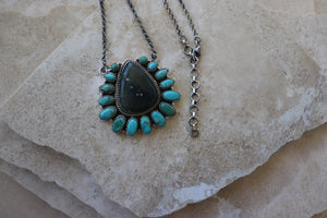 Turquoise and Agate Necklace