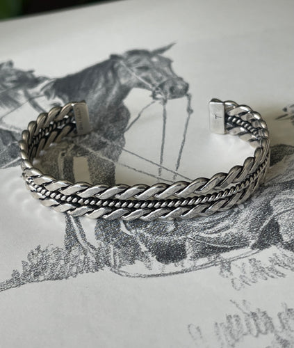 Sterling Silver Rope Cuff