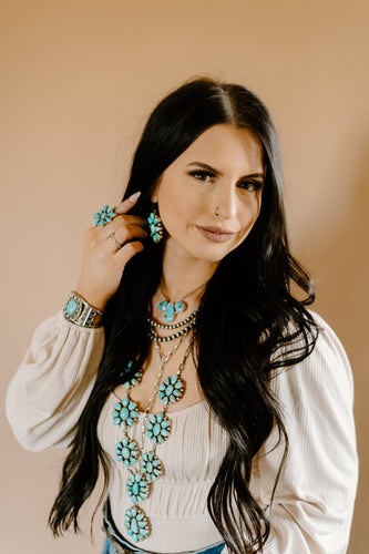 Sonoran Rose Turquoise Statement Set