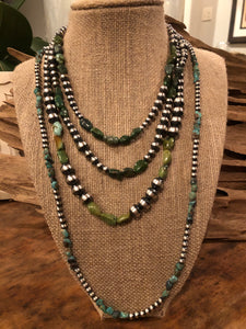 Royston Turquoise and Navajo Pearl Necklace