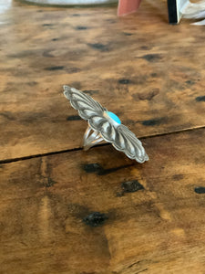 Silver Concho Turquoise Ring