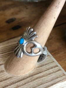 Sandcast Turquoise Ring