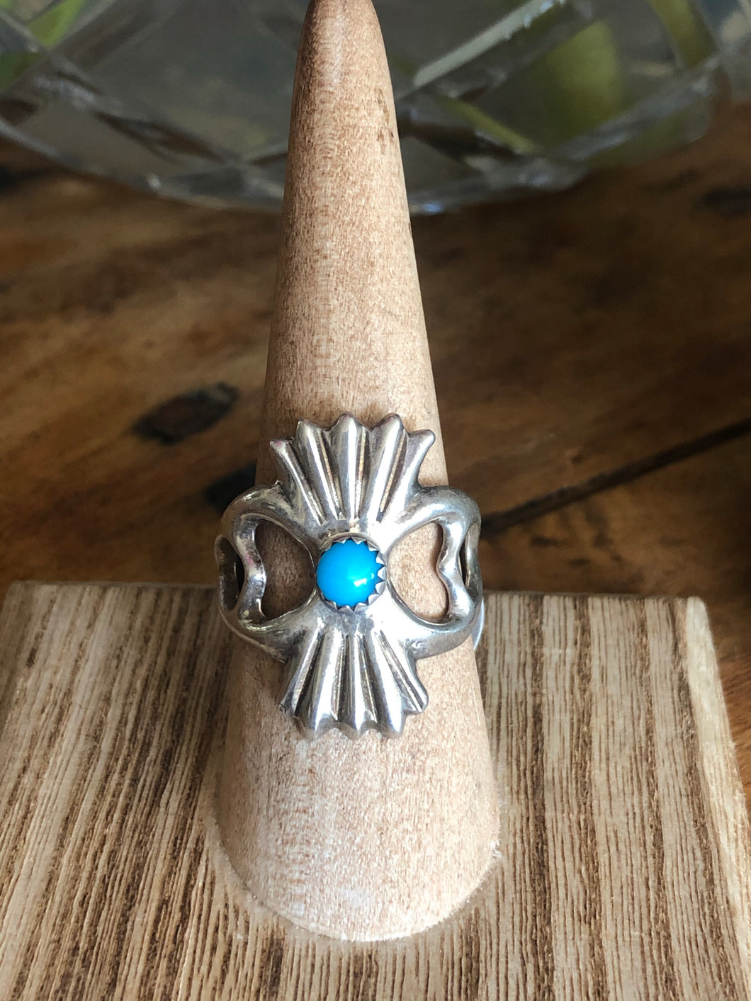 Sandcast Turquoise Ring