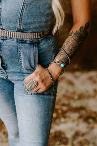 Silver Concho Turquoise Ring